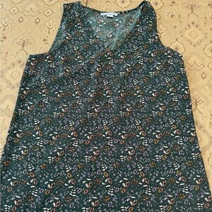 Amazon Essentials Dark Green Floral Tank Top